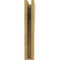 Ekena Millwork - CORUR035X10X22YORRCPR - Timberthane Faux Wood Corbel, Yorktown Style, 3 1/2"W x 10"D x 22"H, Primed Tan