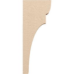 Ekena Millwork - CORUR035X10X26YORRCPR - Timberthane Faux Wood Corbel, Yorktown Style, 3 1/2"W x 10"D x 26"H, Primed Tan