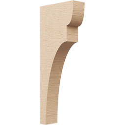 Ekena Millwork - CORUR035X10X26YORRCPR - Timberthane Faux Wood Corbel, Yorktown Style, 3 1/2"W x 10"D x 26"H, Primed Tan