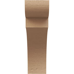 Ekena Millwork - CORUR035X12X12YORRCPR - Timberthane Faux Wood Corbel, Yorktown Style, 3 1/2"W x 12"D x 12"H, Primed Tan