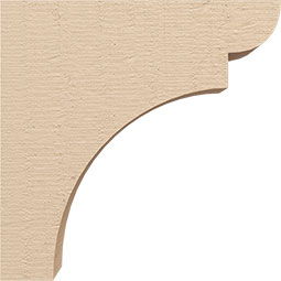Ekena Millwork - CORUR035X12X12YORRCPR - Timberthane Faux Wood Corbel, Yorktown Style, 3 1/2"W x 12"D x 12"H, Primed Tan