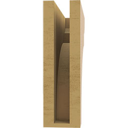 Ekena Millwork - CORUR035X12X12YORRCPR - Timberthane Faux Wood Corbel, Yorktown Style, 3 1/2"W x 12"D x 12"H, Primed Tan