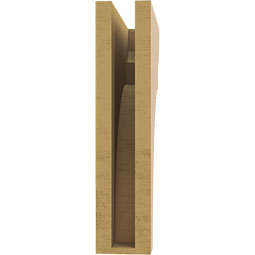Ekena Millwork - CORUR035X12X16YORRCPR - Timberthane Faux Wood Corbel, Yorktown Style, 3 1/2"W x 12"D x 16"H, Primed Tan