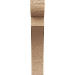 Ekena Millwork - CORUR035X12X20YORRCPR - Timberthane Faux Wood Corbel, Yorktown Style, 3 1/2"W x 12"D x 20"H, Primed Tan