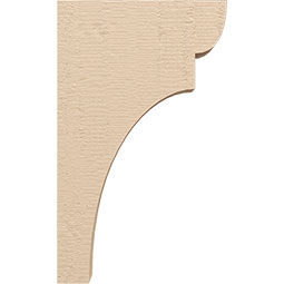 Ekena Millwork - CORUR035X12X20YORRCPR - Timberthane Faux Wood Corbel, Yorktown Style, 3 1/2"W x 12"D x 20"H, Primed Tan
