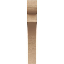 Ekena Millwork - CORUR035X12X24YORRCPR - Timberthane Faux Wood Corbel, Yorktown Style, 3 1/2"W x 12"D x 24"H, Primed Tan
