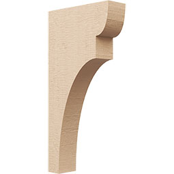 Ekena Millwork - CORUR035X12X24YORRCPR - Timberthane Faux Wood Corbel, Yorktown Style, 3 1/2"W x 12"D x 24"H, Primed Tan