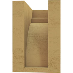 Ekena Millwork - CORURYOR - Timberthane Faux Wood Corbel, Yorktown Style