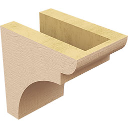 Ekena Millwork - CORURYOR - Timberthane Faux Wood Corbel, Yorktown Style