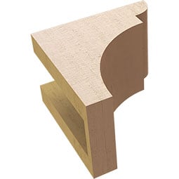 Ekena Millwork - CORURYOR - Timberthane Faux Wood Corbel, Yorktown Style