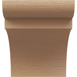 Ekena Millwork - CORUR055X06X06YORRCPR - Timberthane Faux Wood Corbel, Yorktown Style, 5 1/2"W x 6"D x 6"H, Primed Tan