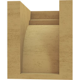 Ekena Millwork - CORUR055X06X06YORRCPR - Timberthane Faux Wood Corbel, Yorktown Style, 5 1/2"W x 6"D x 6"H, Primed Tan