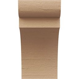 Ekena Millwork - CORUR055X06X10YORRCPR - Timberthane Faux Wood Corbel, Yorktown Style, 5 1/2"W x 6"D x 10"H, Primed Tan