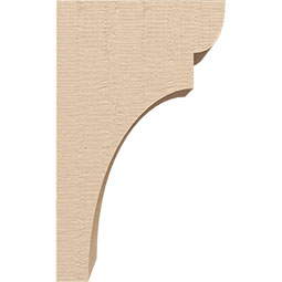 Ekena Millwork - CORUR055X06X10YORRCPR - Timberthane Faux Wood Corbel, Yorktown Style, 5 1/2"W x 6"D x 10"H, Primed Tan