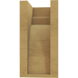 Ekena Millwork - CORUR055X06X10YORRCPR - Timberthane Faux Wood Corbel, Yorktown Style, 5 1/2"W x 6"D x 10"H, Primed Tan