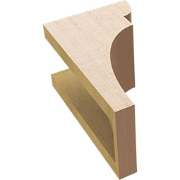 Ekena Millwork - CORUR055X06X10YORRCPR - Timberthane Faux Wood Corbel, Yorktown Style, 5 1/2"W x 6"D x 10"H, Primed Tan