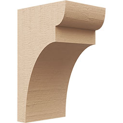 Ekena Millwork - CORUR055X06X10YORRCPR - Timberthane Faux Wood Corbel, Yorktown Style, 5 1/2"W x 6"D x 10"H, Primed Tan