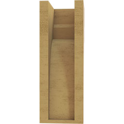 Ekena Millwork - CORUR055X06X14YORRCPR - Timberthane Faux Wood Corbel, Yorktown Style, 5 1/2"W x 6"D x 14"H, Primed Tan