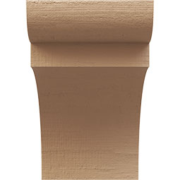 Ekena Millwork - CORUR055X08X08YORRCPR - Timberthane Faux Wood Corbel, Yorktown Style, 5 1/2"W x 8"D x 8"H, Primed Tan