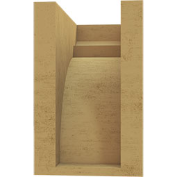Ekena Millwork - CORUR055X08X08YORRCPR - Timberthane Faux Wood Corbel, Yorktown Style, 5 1/2"W x 8"D x 8"H, Primed Tan