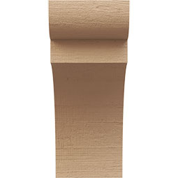 Ekena Millwork - CORUR055X08X12YORRCPR - Timberthane Faux Wood Corbel, Yorktown Style, 5 1/2"W x 8"D x 12"H, Primed Tan