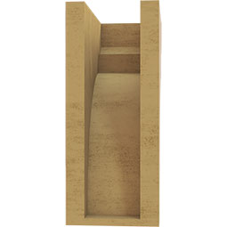 Ekena Millwork - CORUR055X08X12YORRCPR - Timberthane Faux Wood Corbel, Yorktown Style, 5 1/2"W x 8"D x 12"H, Primed Tan