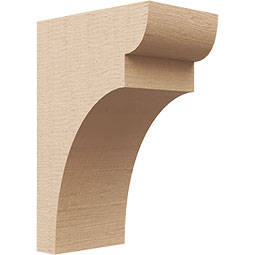 Ekena Millwork - CORUR055X08X12YORRCPR - Timberthane Faux Wood Corbel, Yorktown Style, 5 1/2"W x 8"D x 12"H, Primed Tan