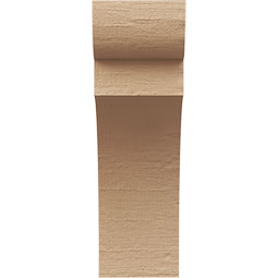 Ekena Millwork - CORUR055X08X16YORRCPR - Timberthane Faux Wood Corbel, Yorktown Style, 5 1/2"W x 8"D x 16"H, Primed Tan