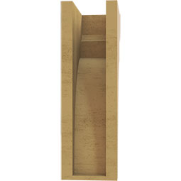 Ekena Millwork - CORUR055X08X16YORRCPR - Timberthane Faux Wood Corbel, Yorktown Style, 5 1/2"W x 8"D x 16"H, Primed Tan