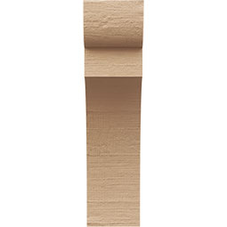 Ekena Millwork - CORUR055X08X20YORRCPR - Timberthane Faux Wood Corbel, Yorktown Style, 5 1/2"W x 8"D x 20"H, Primed Tan