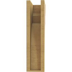 Ekena Millwork - CORUR055X08X20YORRCPR - Timberthane Faux Wood Corbel, Yorktown Style, 5 1/2"W x 8"D x 20"H, Primed Tan