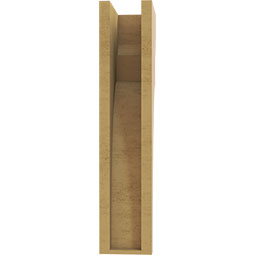 Ekena Millwork - CORUR055X08X24YORRCPR - Timberthane Faux Wood Corbel, Yorktown Style, 5 1/2"W x 8"D x 24"H, Primed Tan
