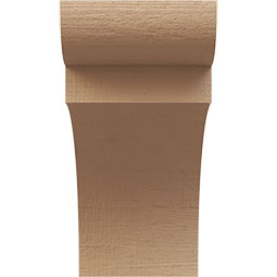 Ekena Millwork - CORUR055X10X10YORRCPR - Timberthane Faux Wood Corbel, Yorktown Style, 5 1/2"W x 10"D x 10"H, Primed Tan