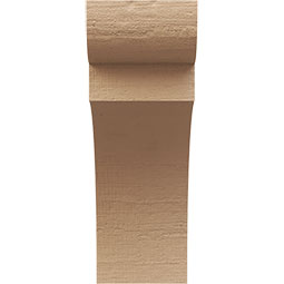 Ekena Millwork - CORUR055X10X14YORRCPR - Timberthane Faux Wood Corbel, Yorktown Style, 5 1/2"W x 10"D x 14"H, Primed Tan