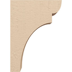 Ekena Millwork - CORUR055X10X14YORRCPR - Timberthane Faux Wood Corbel, Yorktown Style, 5 1/2"W x 10"D x 14"H, Primed Tan