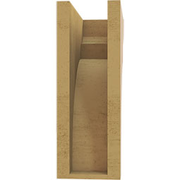 Ekena Millwork - CORUR055X10X14YORRCPR - Timberthane Faux Wood Corbel, Yorktown Style, 5 1/2"W x 10"D x 14"H, Primed Tan