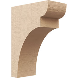 Ekena Millwork - CORUR055X10X14YORRCPR - Timberthane Faux Wood Corbel, Yorktown Style, 5 1/2"W x 10"D x 14"H, Primed Tan