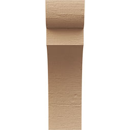 Ekena Millwork - CORUR055X10X18YORRCPR - Timberthane Faux Wood Corbel, Yorktown Style, 5 1/2"W x 10"D x 18"H, Primed Tan