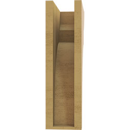 Ekena Millwork - CORUR055X10X18YORRCPR - Timberthane Faux Wood Corbel, Yorktown Style, 5 1/2"W x 10"D x 18"H, Primed Tan