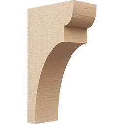 Ekena Millwork - CORUR055X10X18YORRCPR - Timberthane Faux Wood Corbel, Yorktown Style, 5 1/2"W x 10"D x 18"H, Primed Tan