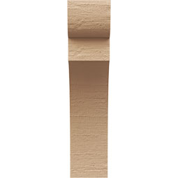Ekena Millwork - CORUR055X10X22YORRCPR - Timberthane Faux Wood Corbel, Yorktown Style, 5 1/2"W x 10"D x 22"H, Primed Tan