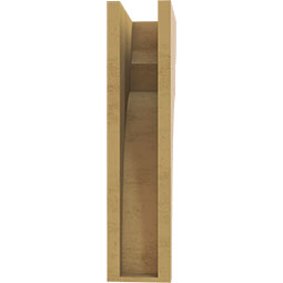 Ekena Millwork - CORUR055X10X22YORRCPR - Timberthane Faux Wood Corbel, Yorktown Style, 5 1/2"W x 10"D x 22"H, Primed Tan