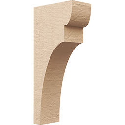 Ekena Millwork - CORUR055X10X22YORRCPR - Timberthane Faux Wood Corbel, Yorktown Style, 5 1/2"W x 10"D x 22"H, Primed Tan
