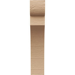 Ekena Millwork - CORUR055X10X26YORRCPR - Timberthane Faux Wood Corbel, Yorktown Style, 5 1/2"W x 10"D x 26"H, Primed Tan