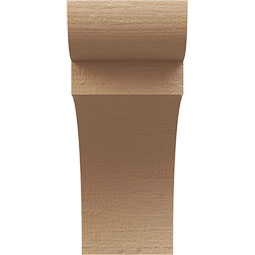 Ekena Millwork - CORUR055X12X12YORRCPR - Timberthane Faux Wood Corbel, Yorktown Style, 5 1/2"W x 12"D x 12"H, Primed Tan
