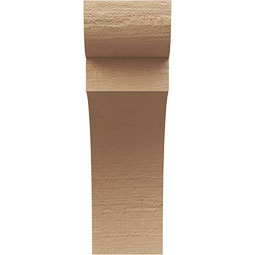 Ekena Millwork - CORUR055X12X16YORRCPR - Timberthane Faux Wood Corbel, Yorktown Style, 5 1/2"W x 12"D x 16"H, Primed Tan