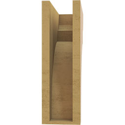 Ekena Millwork - CORUR055X12X16YORRCPR - Timberthane Faux Wood Corbel, Yorktown Style, 5 1/2"W x 12"D x 16"H, Primed Tan