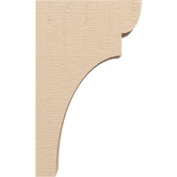 Ekena Millwork - CORUR055X12X20YORRCPR - Timberthane Faux Wood Corbel, Yorktown Style, 5 1/2"W x 12"D x 20"H, Primed Tan
