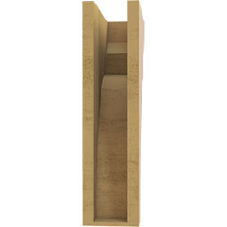 Ekena Millwork - CORUR055X12X20YORRCPR - Timberthane Faux Wood Corbel, Yorktown Style, 5 1/2"W x 12"D x 20"H, Primed Tan