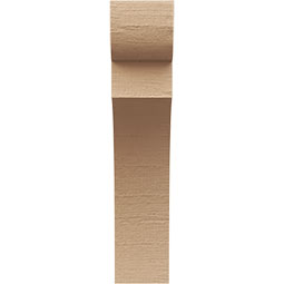 Ekena Millwork - CORUR055X12X24YORRCPR - Timberthane Faux Wood Corbel, Yorktown Style, 5 1/2"W x 12"D x 24"H, Primed Tan